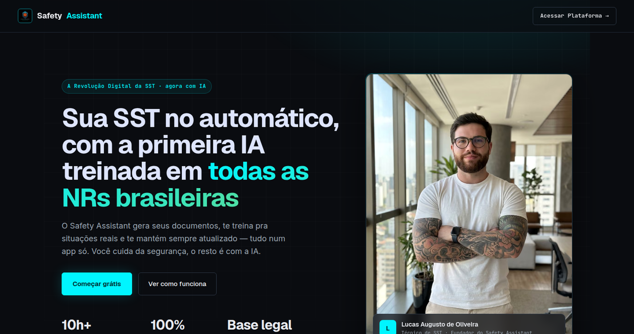 Tela do Safety Assistant